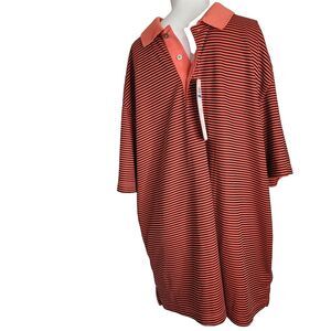 NEW GrandSlam XL polo athletic top driflow sunflow button collar striped NWT